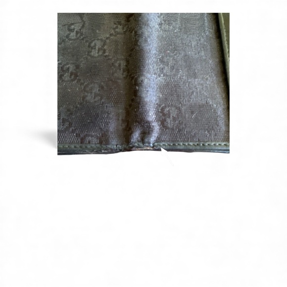 Vintage Gucci Black GG Wallet w/ Silver Heart Snap | Classic Designer Luxury - Picture 8 of 8